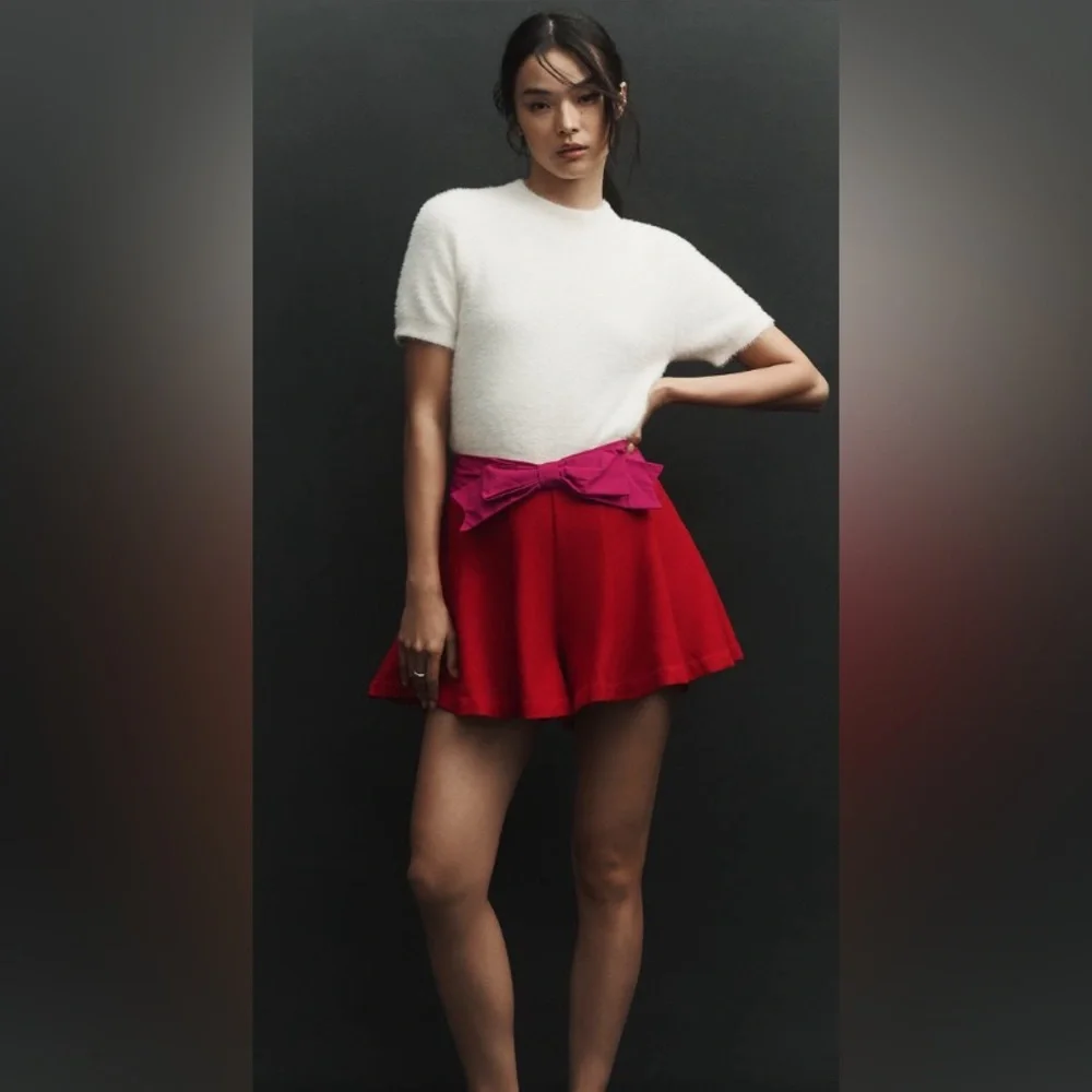 Anthropologie Maeve Paneled Skirty Shorts, US 8 - Picture 2 of 6